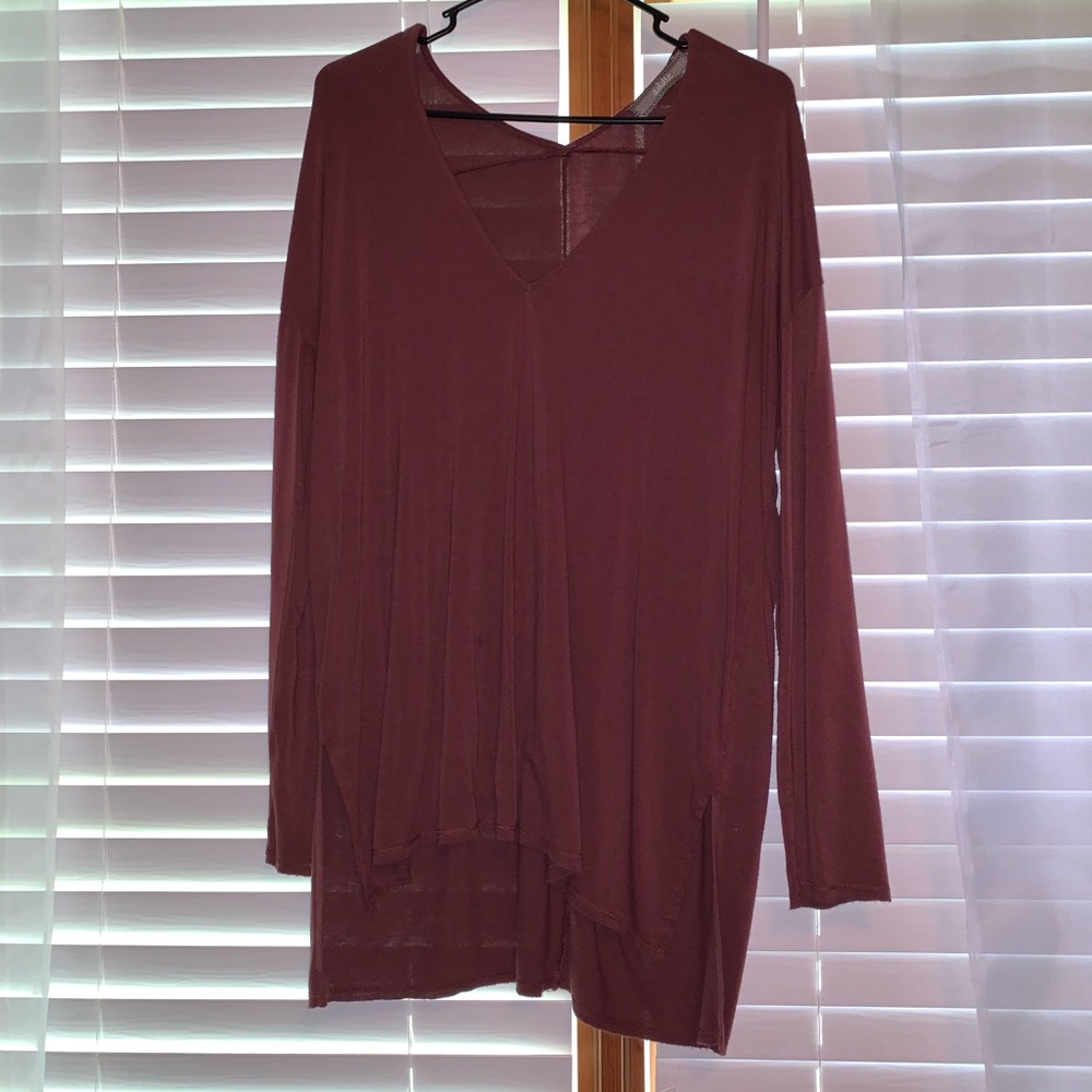 Long sleeve burnt red shirt